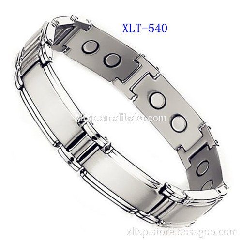 Benefit health bracelet 316l stainless steel double magneitc power bracelet